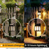 2 Pack GIGALUMI Solar Fence Lights, Fence Outdoor Waterproof Lights Solar Powered, Warm White Yard Decorations