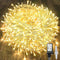 240LED 88Ft Connectable String Lights Indoor Outdoor Clear Wire | Warm White