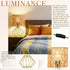 Set 2, Hamilyeah Gold Table Lamps of Boho Rattan Bedside Lamps with Woven Lamp Shade, Modern Farmhouse Desk Lamps