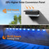 8 IP65 4 Pack Ellasay Solar Fence Lights Outdoor: Lighting Modes with RGB Solar Powered Deck Light - Waterproof - Wall