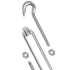 Open-Body Stainless Steel Hook & Hook Turnbuckles, 1/4” x 2-3/4” for Tensioning Cable or Rope, T316 Marine Grade