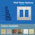 LIDER Dual Decorator Metal Wall Plate, 5 Pack, Impact Resistant Stainless Steel Outlet Receptacle/Light Switch Cover