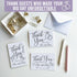 -54 Hadley Designs Wedding Thank You Cards with Envelopes White Thank You Cards Wedding with Envelopes, ThankYou Notes