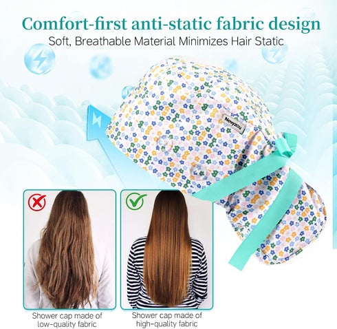 Adjustable Satin Lined Surgical Cap for Women - Medical Work Hat in Various Colors