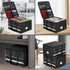 ENGPOW File Box with Lock, Fireproof Document Storage Organizer Box with Inserts for Hanging Letter and Legal Folders