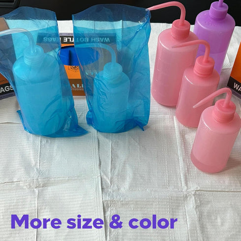 Tattoo Wash Bottles - 2pcs 250ml/8oz Tattoo Squeeze Bottle, Economy Plastic Watering Tools for Tattoo Supplies