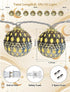 8.5Ft 10 Moroccan String Lights Plug in, LED Silver Metal Globe Fairy Lights, Warm White Hollow Lantern Decorative