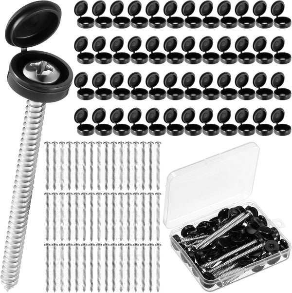 Zhengmy 48 Set 3 Inch Shutter Fasteners Shutter Pins Screws and Caps Bulk