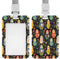 Generic Russian Nesting Dolls Flowers Vertical Badge Holder with Lanyard Plastic Sliding ID