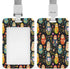Generic Russian Nesting Dolls Flowers Vertical Badge Holder with Lanyard Plastic Sliding ID
