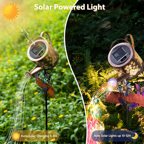 KZBUFCXZ Yard,IP65 Solar Watering Can Light - Solar Lights Yard Decorations Outdoor,Garden Decor Lights for Waterproof