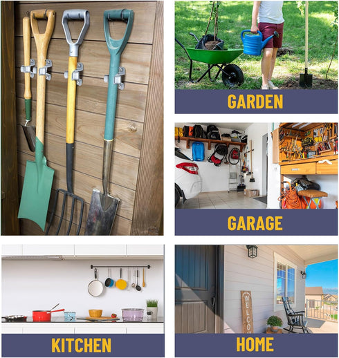 Zonon 30 Closet Pcs Heavy Duty Spring Clips Clamp Tool Hanger Spring Clamps Garage Wall Organizer for Tools Rakes