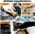 2 Pack 42pcs MulWark Razor Blade Scraper, Razor Scraper Tool with Extra Razor Blades, Glass scraper with Storage