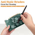 Small Portable Nylon Anti Static Brushes, Electronics Computer Keyboard Laptop Cleaning Brush Kit (Black, Set of 8)