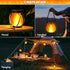 1 Pack Gen2 2 iBaycon Solar Lanterns Lights, Ultra-Real Flame Garden Lights with Dual Charging USB & Solar, Modes