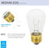 11S14/C, 11-Watt S14 Bulbs, 2700K Dimmable, E26 (20 Pack Bulbs) Replacement Incandescent, Clear Glass Light Warm White