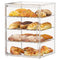 Awelov Bread Box for Kitchen Countertop, 4 Layers Pastry Display Case with Magnetic