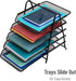 Mind Reader 5-Tier Paper Tray, Desktop Organizer File Storage, Metal Mesh, 11.75" L x 14" W x 14.5" H, Black