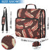 Fisyme 3 Bacon Pattern Zipper Binder Ring with Zipper and Shoulder Strap Large Capacity Multi-Pocket Binder Organizer