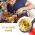 2 Pieces 4 Inch Concrete Stone Ceramic Turbo Diamond Grinding Cup Wheel, Heavy Duty Angle Grinder Wheels (Yellow)