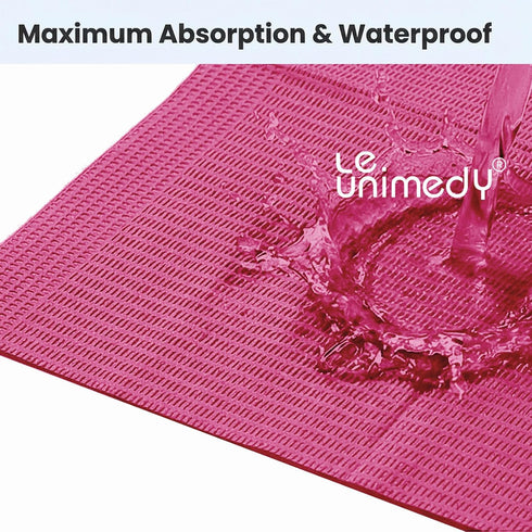 leunimedy 100-Pack 13x18, 3-Ply Rose Red Tattoo Bib Sheets Disposable Water-Resistant Salon Bibs with Poly Backing