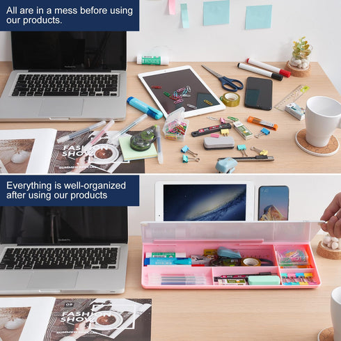 TSJ OFFICE Desktop Whiteboard Dry-Erase Board with Drawer, Computer Keyboard Stand, Desk Organizers for Office & Home