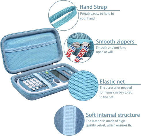 Khanka Hard Travel Case for Texas Instruments TI-30XS MultiView/TI-36X Pro Calculator, Case Only (Blue)