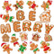 Christmas Cutouts - Xmas Gingerbread Classroom Bulletin Board Decorations for Merry Christmas Party Supplies