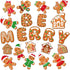 Christmas Cutouts - Xmas Gingerbread Classroom Bulletin Board Decorations for Merry Christmas Party Supplies