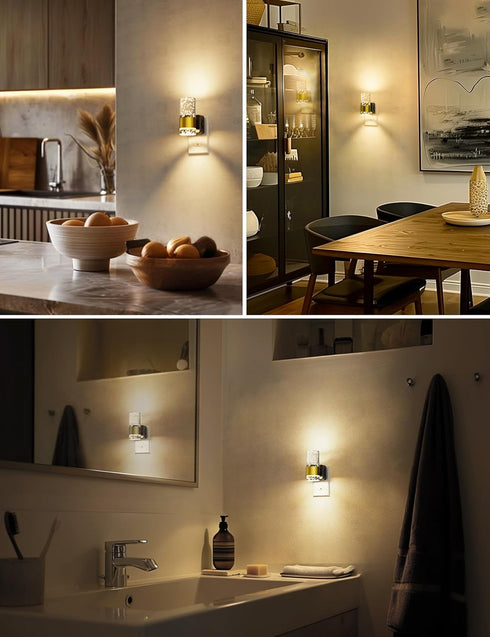 Light,Dimmable 2 Pack 0-100 3000K L LOHAS LED Night Night Lights Plug into Wall, Acrylic Nightlight with LM Adjustable