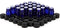 24 Cobalt Blue Glass Bottles, 2 ml (5/8 Dram) with Orifice Reducers and Black Caps