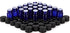 24 Cobalt Blue Glass Bottles, 2 ml (5/8 Dram) with Orifice Reducers and Black Caps