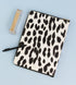 Kate Spade New York Vegan Leather Padfolio, Zipper Portfolio with 8.5" x 11" Writing Pad, Modern Leopard Organizer