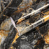 17.7''x100'' Slate Gold Glossy Marble Contact Paper for Countertops, Waterproof Peel and Stick Vinyl Wallpaper