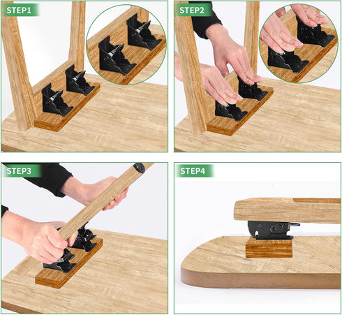 4 Pack 0-90 Folding Brackets Degrees Folding Table Legs Brackets Heavy Duty Lock Extension Support Bracket Black