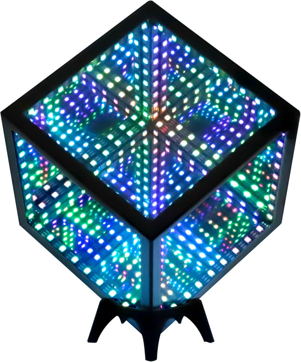 Generic Stunning Infinity Mirror Cube Light with RGB Color-Changing Effects, Perfect 3D Art