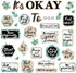 Mental Health Posters It's Okay to Eucalyptus Bulletin Board Set, Inspirational Accents for School Office Home Decor