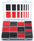 Wirefy Heat Shrink Tubing Kit - 3:1 Ratio Adhesive Lined Shrink Wrap, Automotive Industrial Tubing - Black, Red, 200 PCS