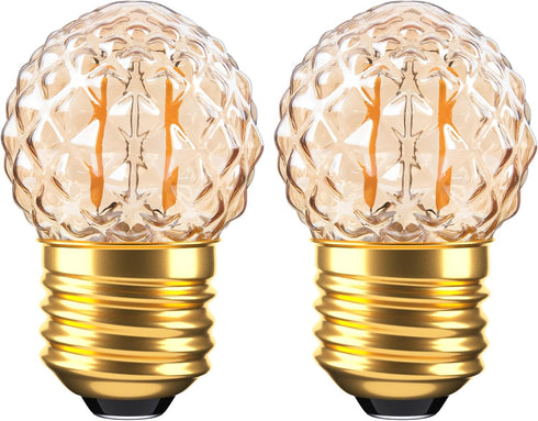 E26 Amber Small LED Light Bulbs,1W Small Edison Bulb,10 Watt Incandescent, Low