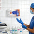 Josmimic Adhesive Glove Box Holder Wall Mount, Metal Disposable Gloves Dispenser for Latex & Nitrile Boxes, No-Drill