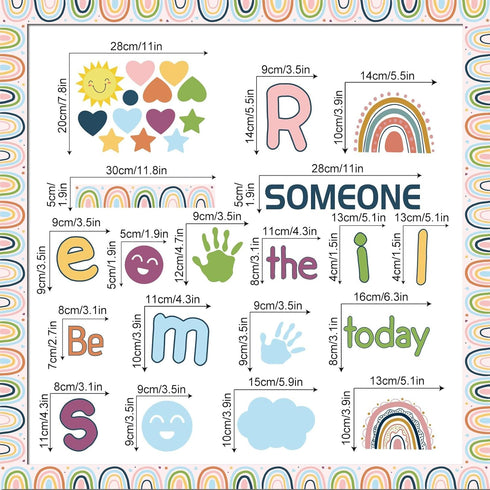 Boho Welcome Back to School Classroom Bulletin Board Set for Elementary Decoration - Be The Reason Someone Smile Today Classroom Decors for Kindergarten Preschool Middle School by Qyeahkj