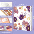 CAGIE Floral Spiral Notebook, 8.5 x 11, 200 Pages, Large Hardcover with Pockets for Women and Girls Note Taking, Purple