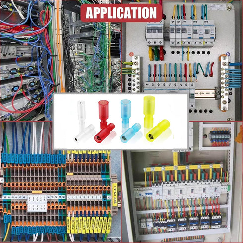 50 Pcs Bullet Connectors, Quick Connect & Disconnect Electric Terminals, Nylon Fully Insulated Female & Male Crimp