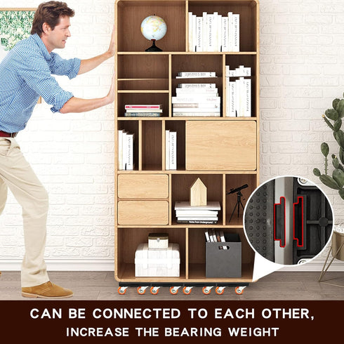 Heavy Duty Furniture Movers, Lifter Tool Set of 4, 880 Lbs Load Capacity, 360° Rotation Wheels for Moving