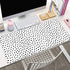 Boho Desk Mat, XXL Polka Dot Mouse Pad for Women Office Decor, Non-Slip Rubber Base, 31.5''X15.7'' with Stitched Edges