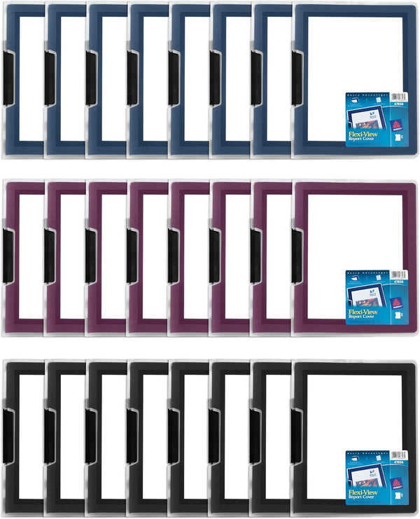 Avery Flexi-View Report Covers with Swing Clip, Assorted Colors, Case Pack of 24 Covers (47856)