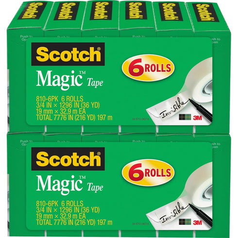 Scotch 3/4"W Magic Tape for Crafting and Repairs