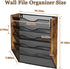 Ironwood 5 Pocket Hanging Wall File Organizer, Mesh Mail Holder with Nametag Label for Office & Home