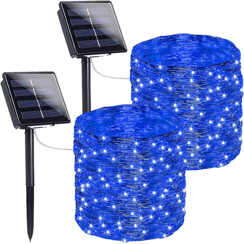 Extra-Long 144FT Solar String Lights for Outside, 2 Pack 400LED Solar Fairy