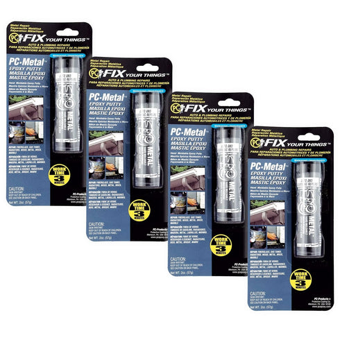 PC Products PC-Metal Epoxy Putty, 2 oz Stick, 4-Pack